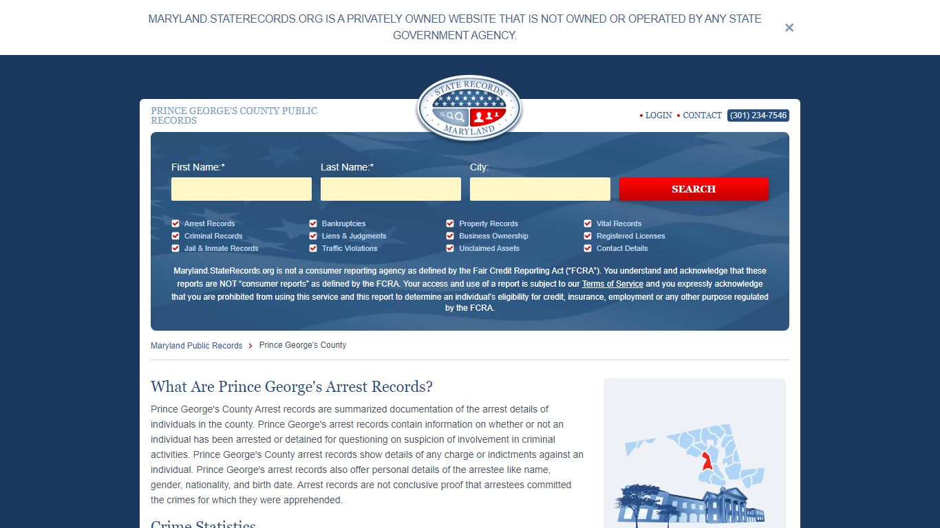 Prince George's County Arrest, Court, and Public Records | StateRecords.org